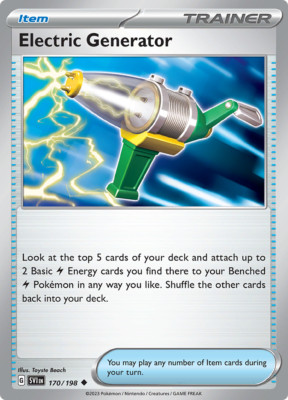 Pokémon TCG 4x Electric Generator 170/198 Scarlet & Violet: Base Set Playset
