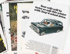 Lot Of 11 1950s-1980s Jeep Kaiser 10 X 6.5 Paper Advertisements E02-28
