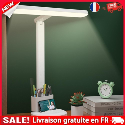 Book Light Modern LED Table Lamp 3 Color Modes with Pen Holder for Study Reading