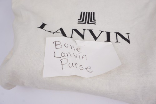 Lanvin Paris Bone Purse Leather Soho Buckle Strap Shoulder Bag Crossbody Bag - Picture 14 of 14