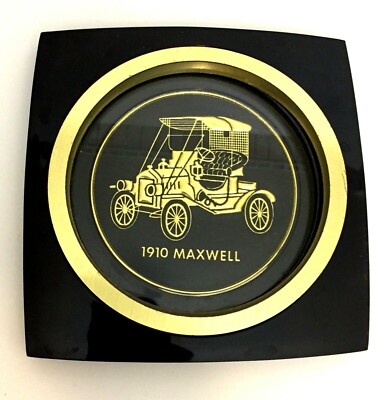 Maxwell 1910 Steam Car Model Black and Gold Plastic AD VU Tray