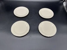 Set Of 4 Lenox USA Special Dessert Plates With Platinum Rim