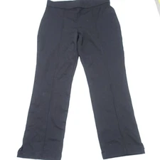 Christian Siriano Pants Women's Large Black Stretch Elastic Waist Straight Leg