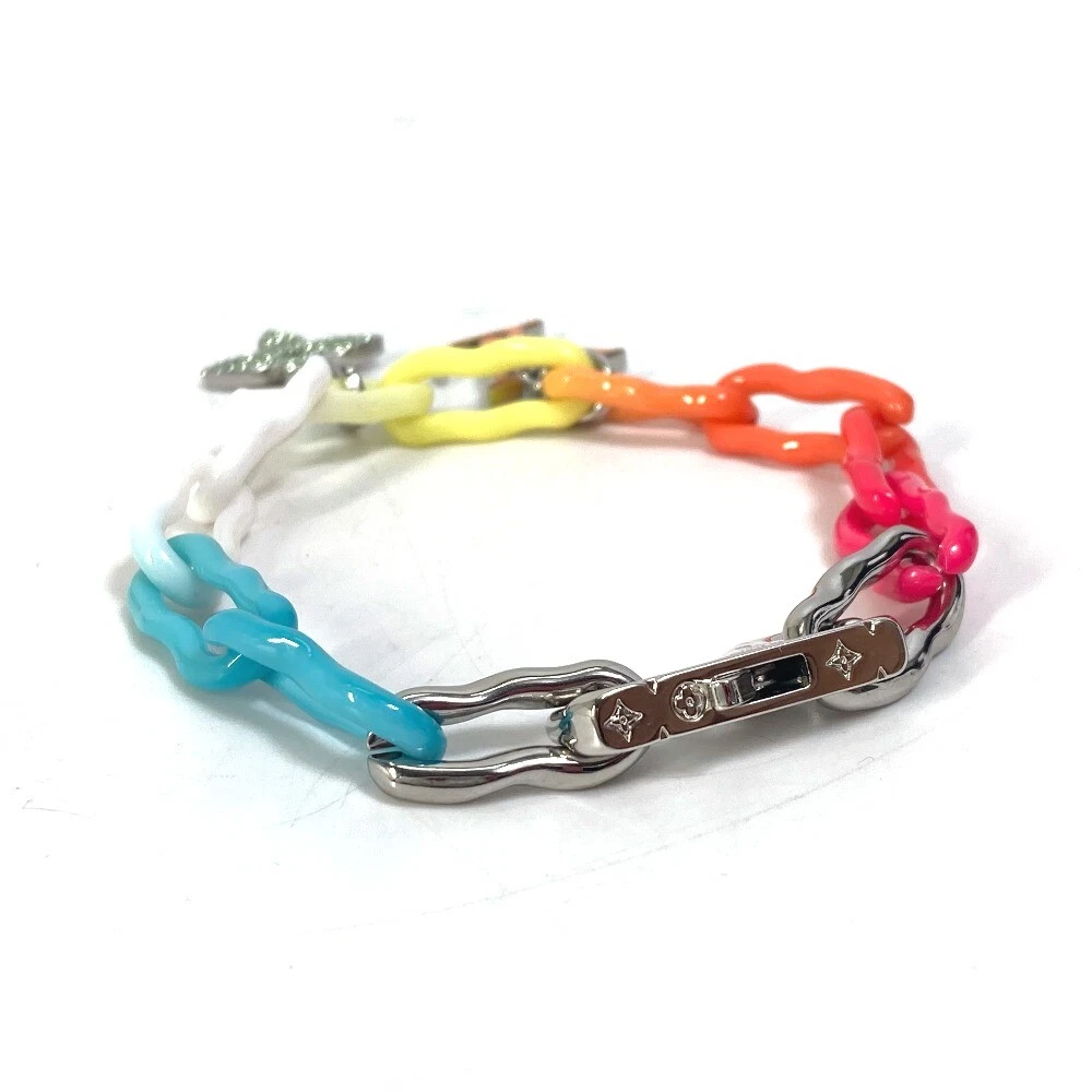 AUTH LOUIS VUITTON M00277 WATER COLOR BRASSERIE RAINBOW BRACELET