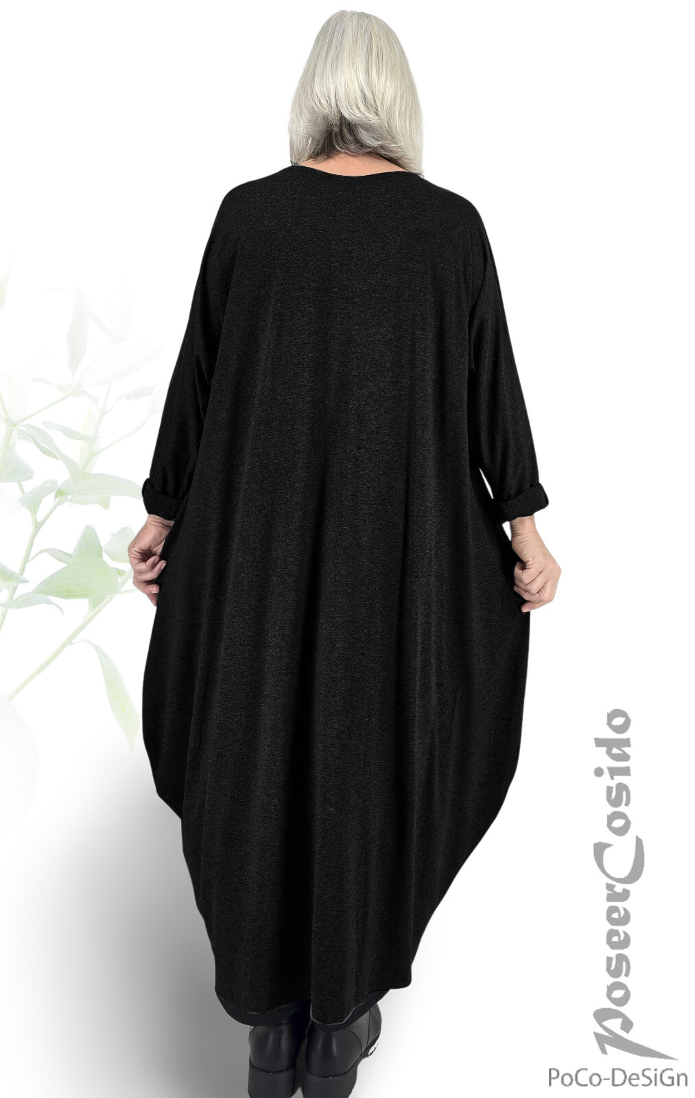 PoCo DeSiGn LAGENLOOK Long Ballon-Kleid 44 46 48 50 52 54 56 58