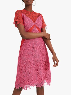 Damsel In A Dress Adona Lace Dress Orange/Pink Size 10 BRAND NEW | eBay  Australia