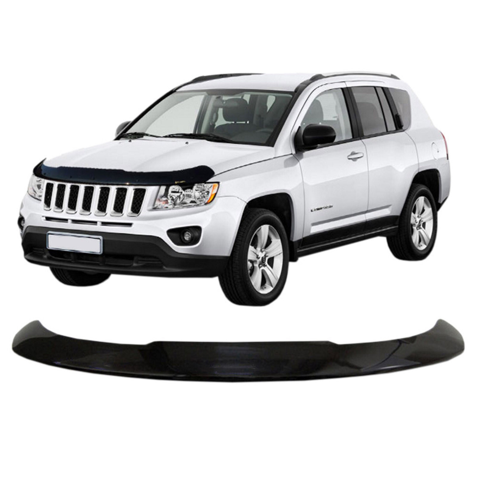 Déflecteur protection capot Jeep Compass 2013-2017 bâche Scoutt noir