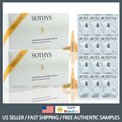 SOTHYS Brightening Essential Ampoules Pack of 2 with 1 DOZEN Free Samples