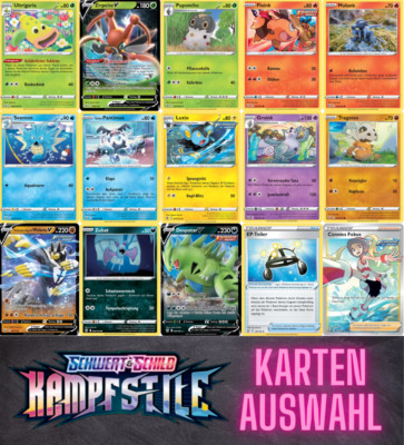 Pokemon Karten Auswahl - Schwert & Schild - Kampfstile (2021) Deutsch Near Mint