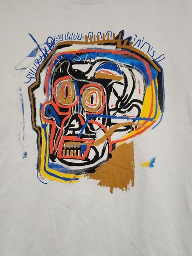 New Jean-Michel Basquiat Untitled Head Gap Kids Size 8 Street Art White L/S Tee - Picture 2 of 4