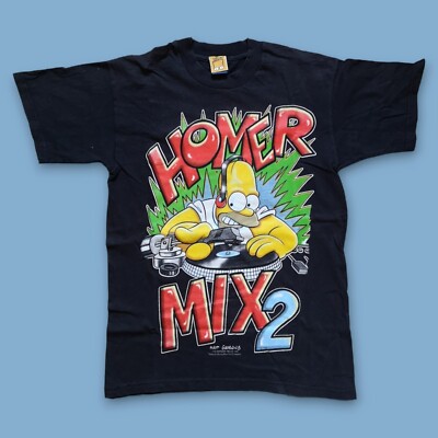 The Simpsons Homer Mix 2 Vintage Authentic T-Shirt 1998 Size S FOX TV Official