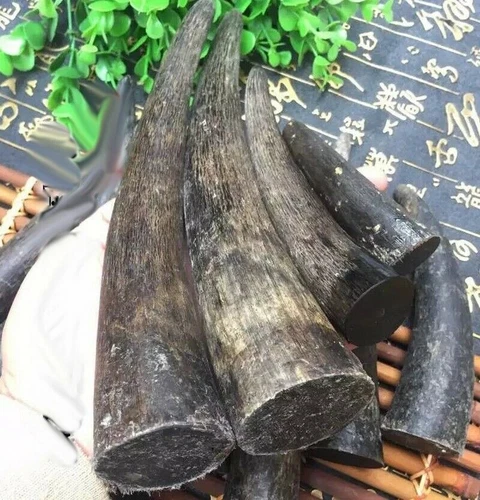 4Pcs Black Buffalo Horn Tip Solid Blank Knife Handle Seal Stick Craft DIY - Picture 1 of 3