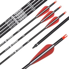 Carbon Hunting Target Arrows 30" Removable Tips for Compound & Recurve Bow 6pk