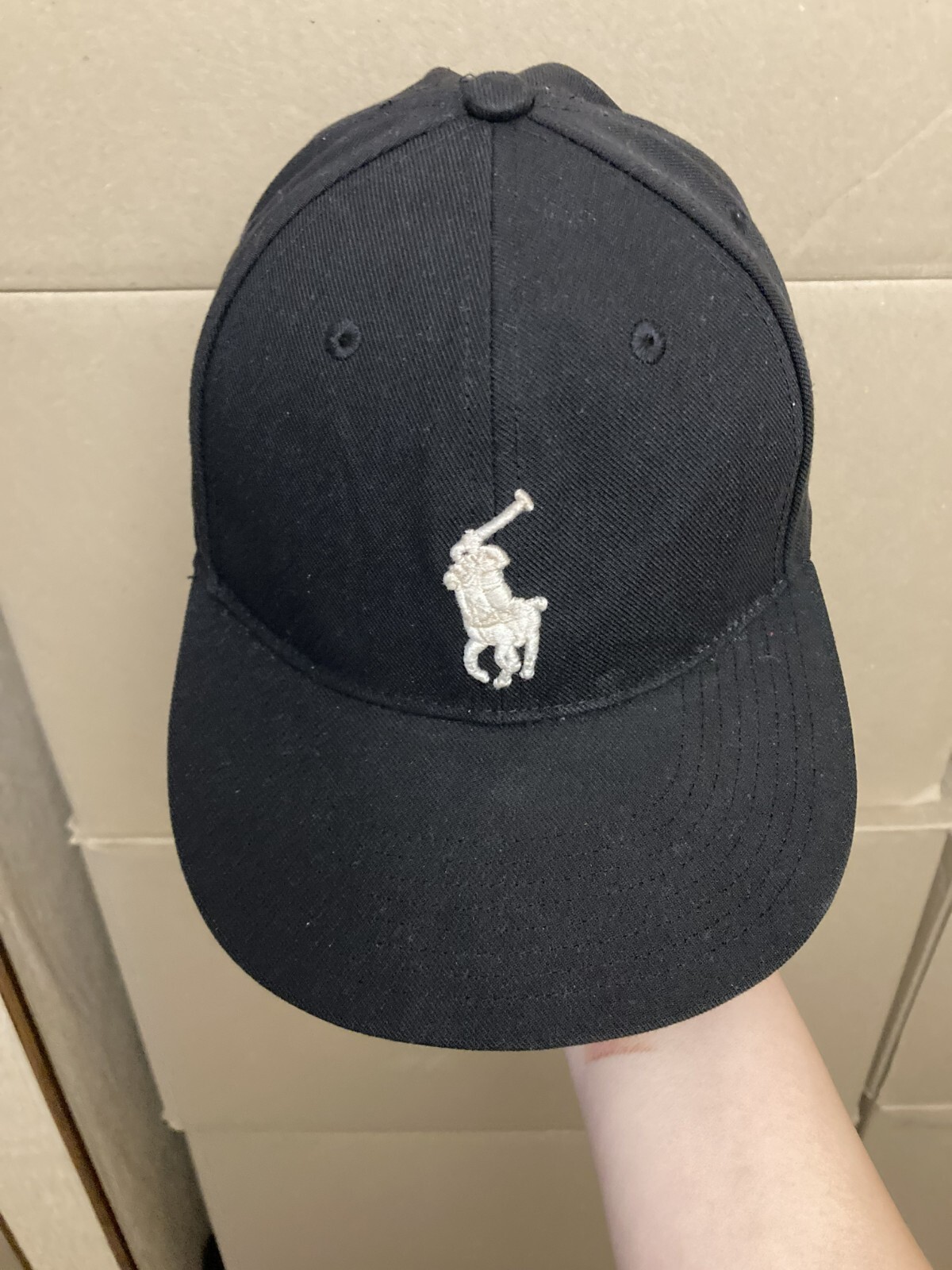 VINTAGE POLO RALPH LAUREN CAPPELLO BERRETTO CINTURINO REGOLABILE POSTERIORE COTONE PONY Y2K CASUAL
