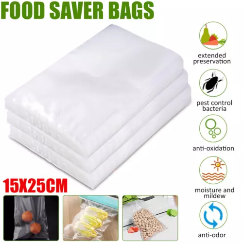 100X Vacuum Sealer Bags Precut Food Storage Saver Heat Seal Cryovac 6 Size NEW - Picture 18 of 24