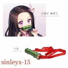 Demon Slayer Kamado Nezuko Cosplay Gag Muzzle Mouth Bamboo Costume Anime Toy