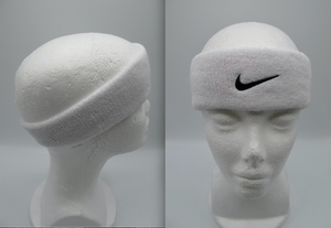 nike swoosh headband white