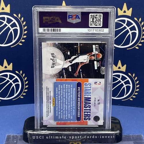 2023-24 Panini Mosaic Stare Masters Mosaic #16 Victor Wembanyama-RC-GEM-MT PSA10 - Bild 6 von 6
