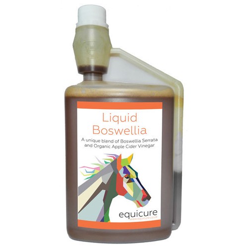 Equicure Liquid Boswellia 1L EasyToFeed Natural Pain Relief For