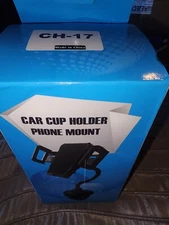 UNIVERSAL CUP HOLDER CAR MOUNT WITH LONG ADJUSTABLE ARM AND ROTATABLE CRADLE