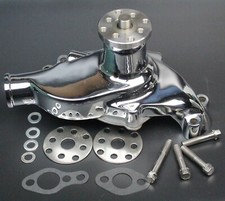 Chrome Small Block Chevy High Volume Short Water Pump Sbc 283 305 327 350 400