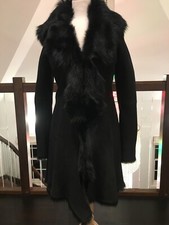 Stock Clearence Brand New High End Black Toscana Shearling Coat Size M