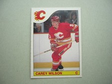 1985/86 O-PEE-CHEE NHL HOCKEY CARD #191 CAREY WILSON ROOKIE NM SHARP+ 85/86 OPC