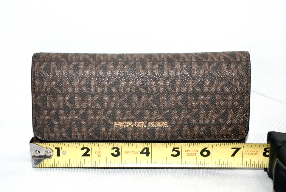 Cartera MICHAEL KORS Jet Set Grande Triple Plegable Marrón Estampado MK 35F8GTVF3B Foto 2 de 4