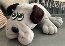 Vintage 1985 80s Gray Brown Spots  Ears Tonka Large Pound Puppy Plush Dog Toy