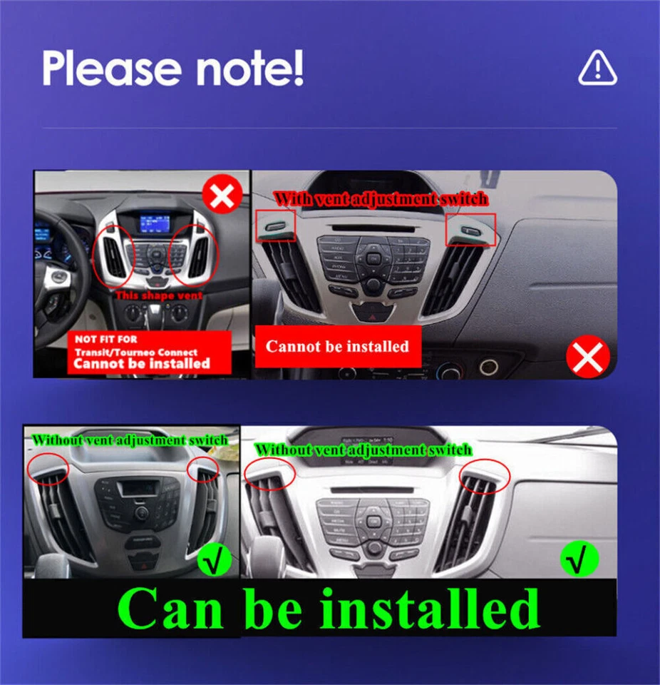 4+64GB Für Ford Transit 2013-2019 Android 14.0 Autoradio CarPlay GPS Navigation - Bild 3 von 4
