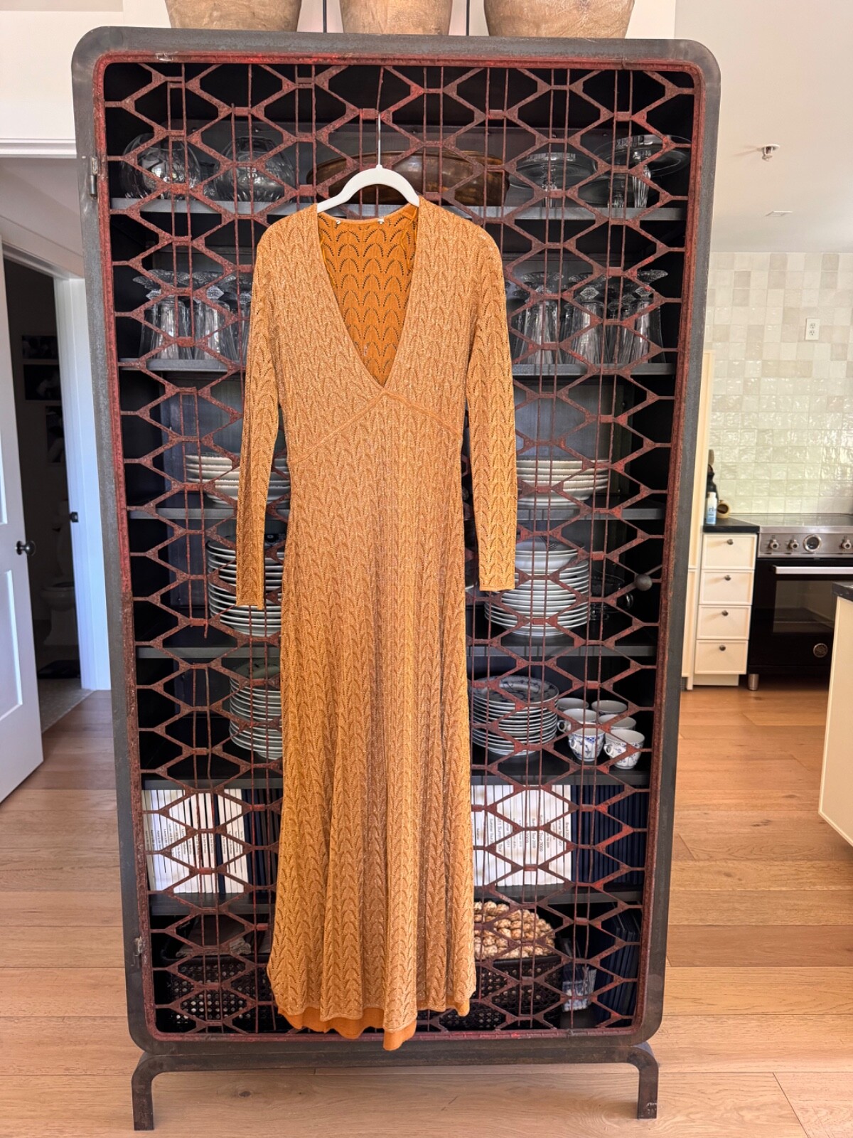 Zara Womens Gold Knit Dress ( Tag Removed)