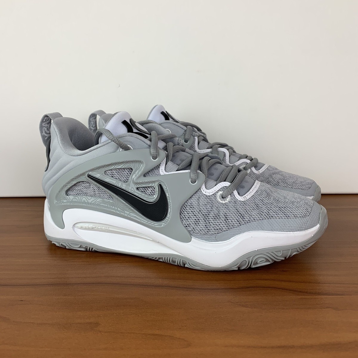 Nike KD 15 TB Promo Basketball Shoes Wolf Grey White DX6648 