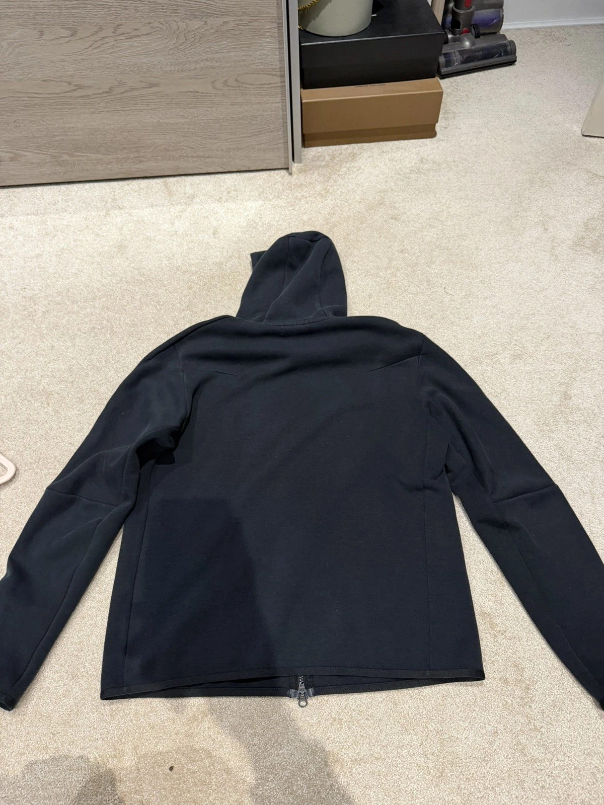 Nike Tech Fleece Menswear Size Medium Black Full Zip Hoodie Jacket