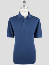 NEW GRAN SASSO BLUE COTTON POLO US 50 - EU 60 G4S61