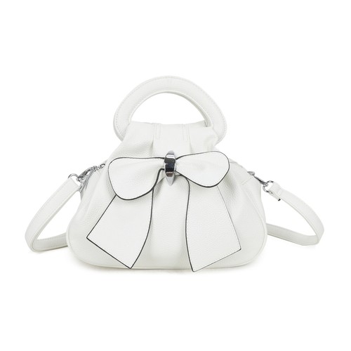 Women's Large Bow Shoulder Handbag Top Handel Zip Closure Evening Ladies Bag New - Afbeelding 19 van 20