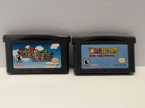 Super Mario Advance 1 & 3 Yoshis Island GBA Nintendo Game Boy Advance 2 GAMES