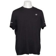 New Balance, T-shirt, Größe: XL, Schwarz, Elasthan/Polyester, Einfarbig #AI7