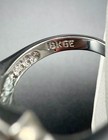 18K White Gold Plated Multicolor Crystal Baguette Abstract Ring Size 6.5 — photo 5