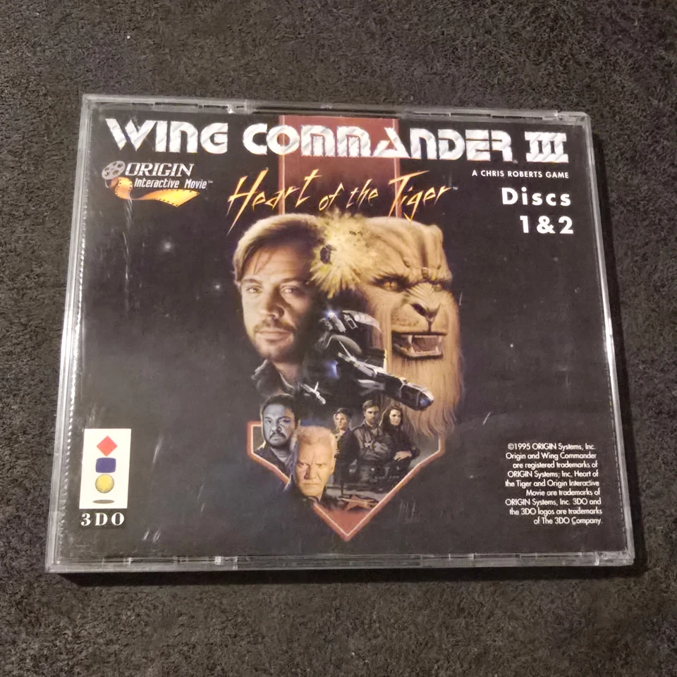 Wing Commander III: Heart of the Tiger (3DO) Discs 1 & 2 w/ Manual Playguide - Image 2 of 4