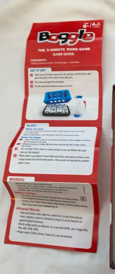 BOGGLE The 3-Minute Word Game By Hasbro 2014 8yrs+ Complete - Image 2 of 4