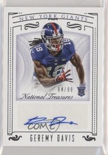 2015 Panini National Treasures Rookie Signatures 64/99 Geremy Davis Auto a8r