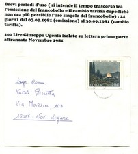 R16 - Brevi periodi d'uso - 200 lire Giuseppe Ugonia 1981- vedi foto.