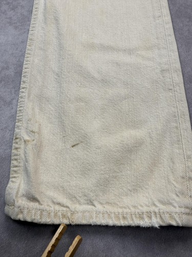 Ralph Lauren Jeans Mens 34x32 Beige Straight Leg Pants Distressed Stains Cotton - Picture 10 of 24