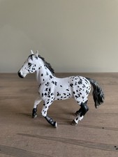 Papo Hand Painted Figurine Horse Black Appaloosa Horse Figure 51539