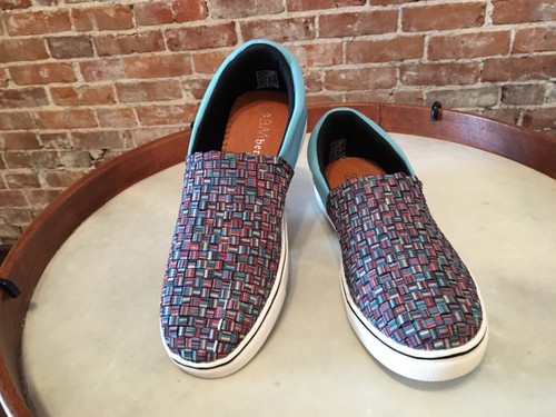 Bernie Mev Ofelia Stretch Woven Comfort Sneaker 'Lapis Blue Multi 39 8.5 NEW - Picture 3 of 3