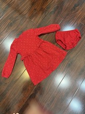 Carter s red polka dot dress 24M baby toddler girl matching diaper cover