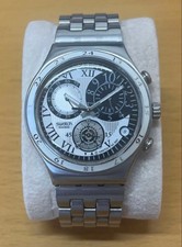 Orologio Swatch Irony Quarzo Swiss Made Acciaio Inox Cronografo Argento Vintage