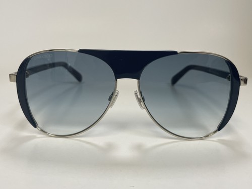 Authentic Jimmy Choo RaveS PJP08 Gld/Bl Mtl/Plstc Aviator Sunglass Blue Gradient