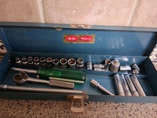 S K Wayne 14 Dr Socket Set Sae Metric In S K Box Ratchet Extensions Spinner S K Wayne 14 Dr Socket Set Sae Metric In S K Box Ratchet Extensions Spinner