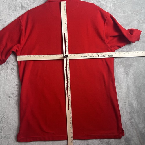 Shell V-Power Shirt Mens Large Red Nitro Oil Gas Embroidered Uniform Polo Golf - Picture 9 of 13